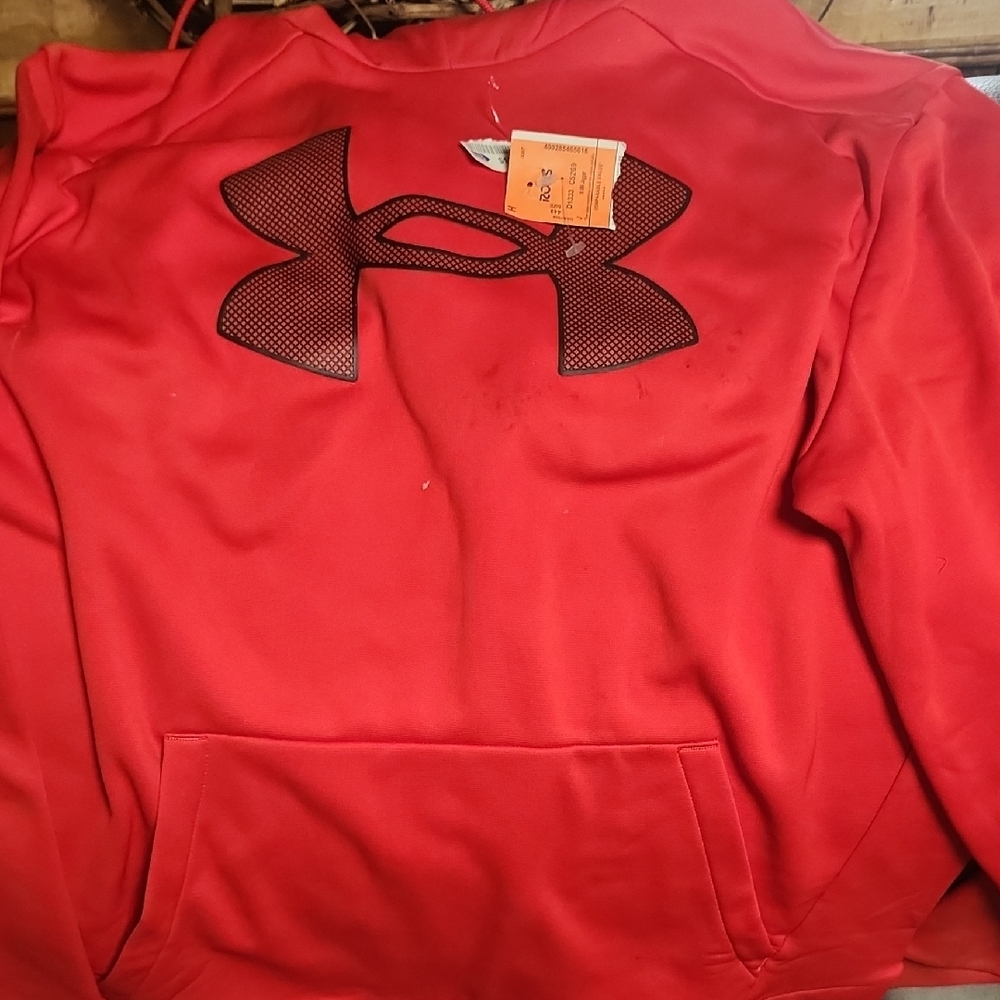 Under Armour Crimson Hoodie with Black Logo